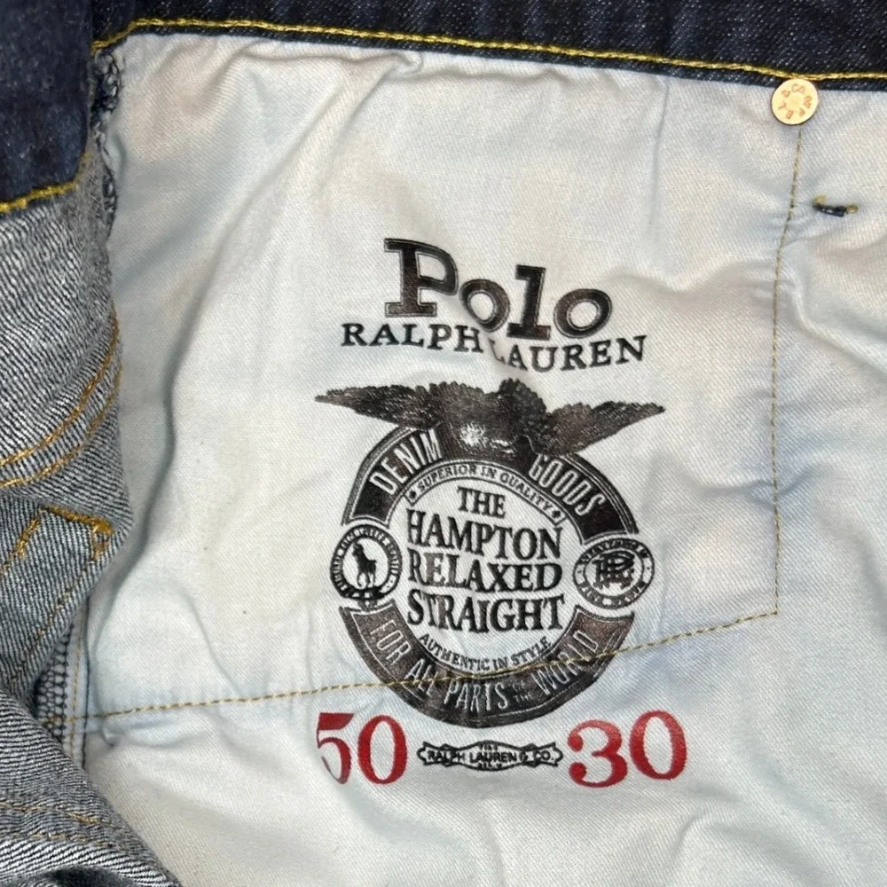 Polo Ralph Lauren Hampton Relaxed Straight Jeans Authentic Denim Men's 50x30 BIG